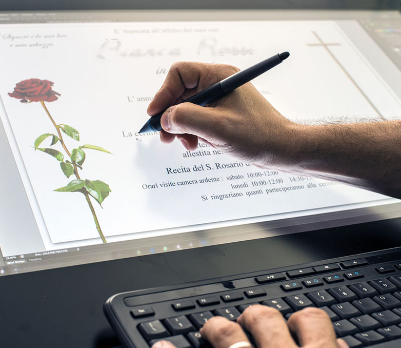 Affissione avvisi funebri